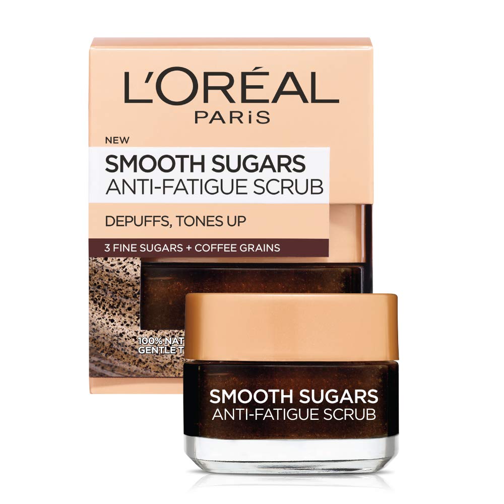 Loreal Paris Skin Care Pure Sugar Face Scrub With Kona Coffee To Instantly Resurface & Energize for Soft Glowing Skin 1.7 Ounce