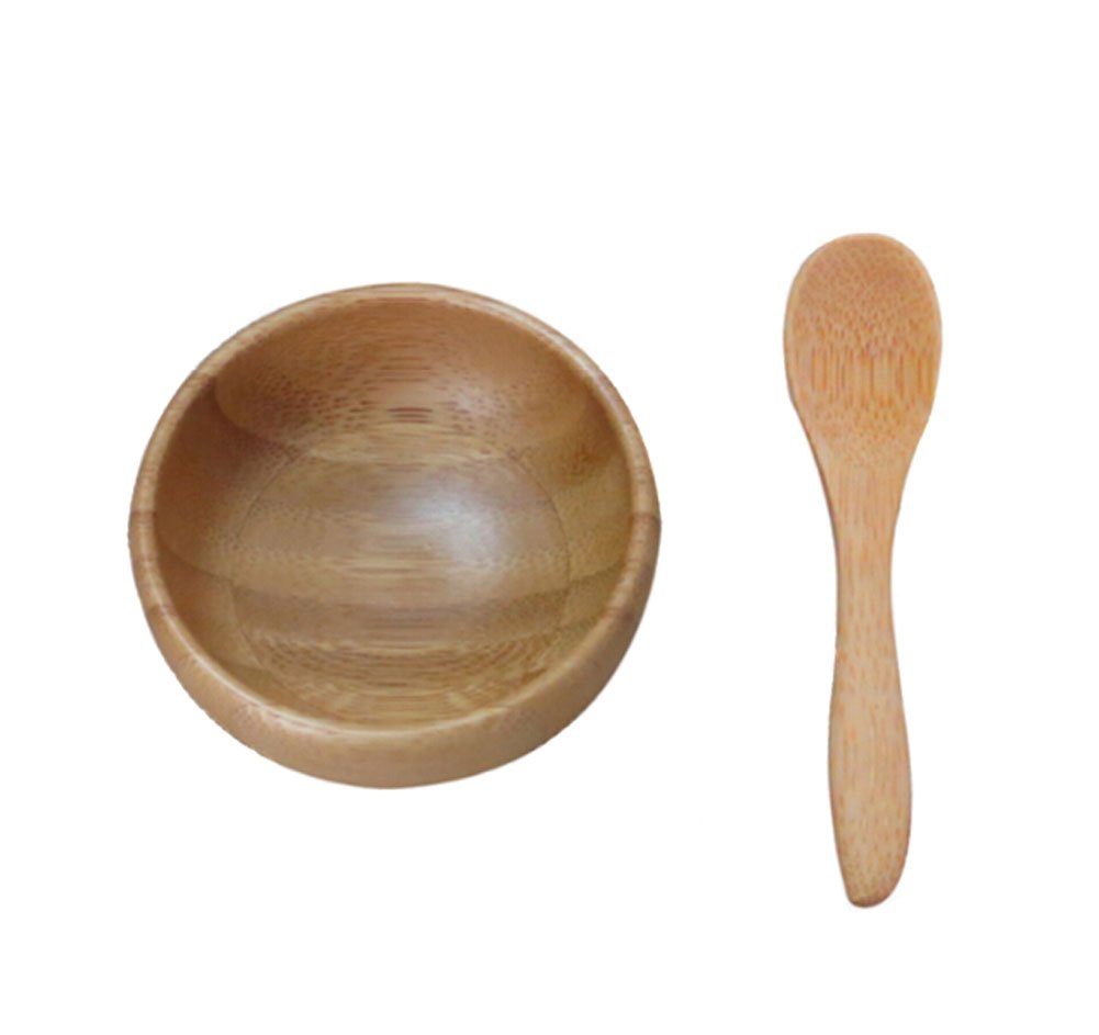 TOPWEL Facial Skin Care Bamboo Mask Mixing Bowl Stick Kit