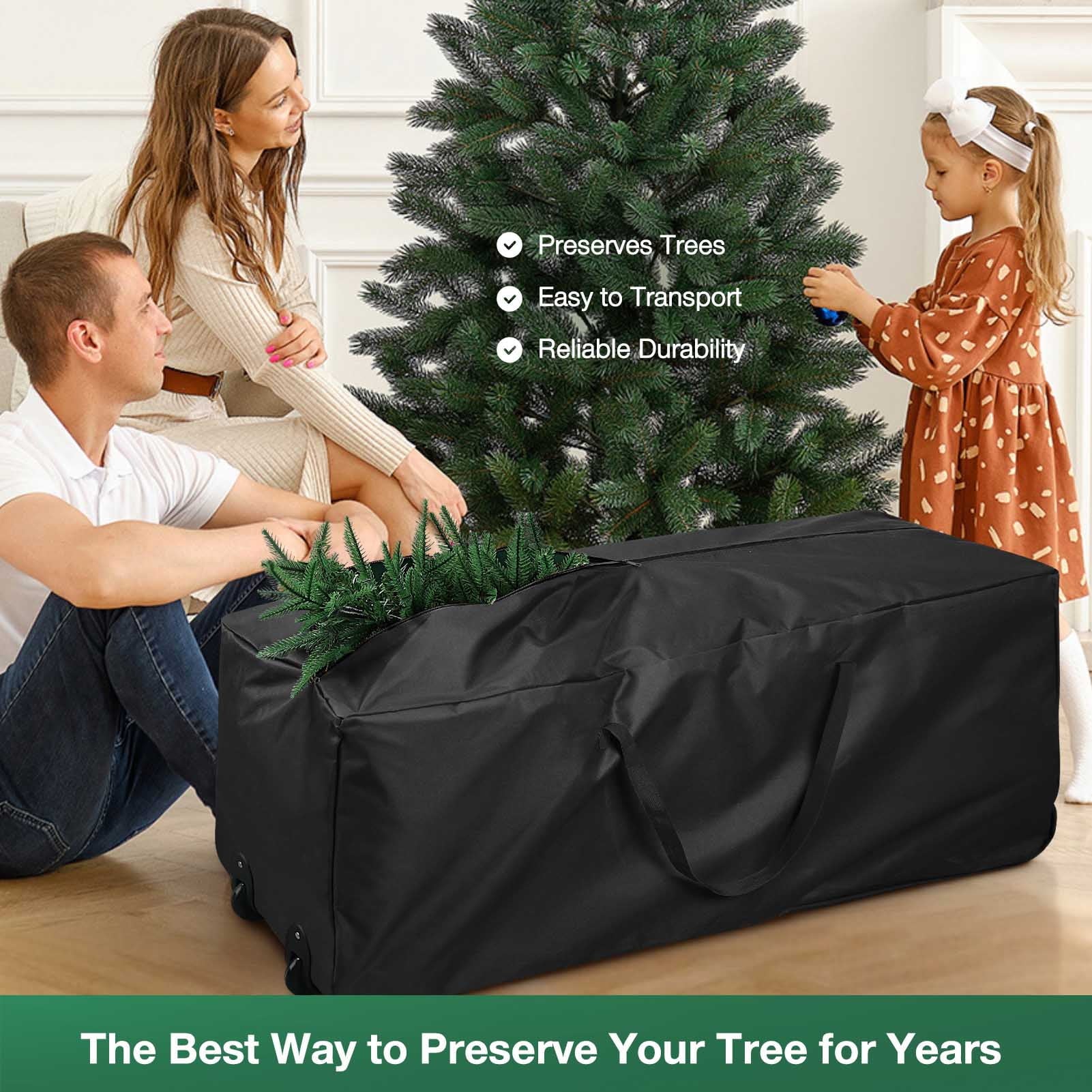 Christmas Tree Storage Bag, Moisture Christmas Tree Bag - for 9 FT Artificial Trees (Black)