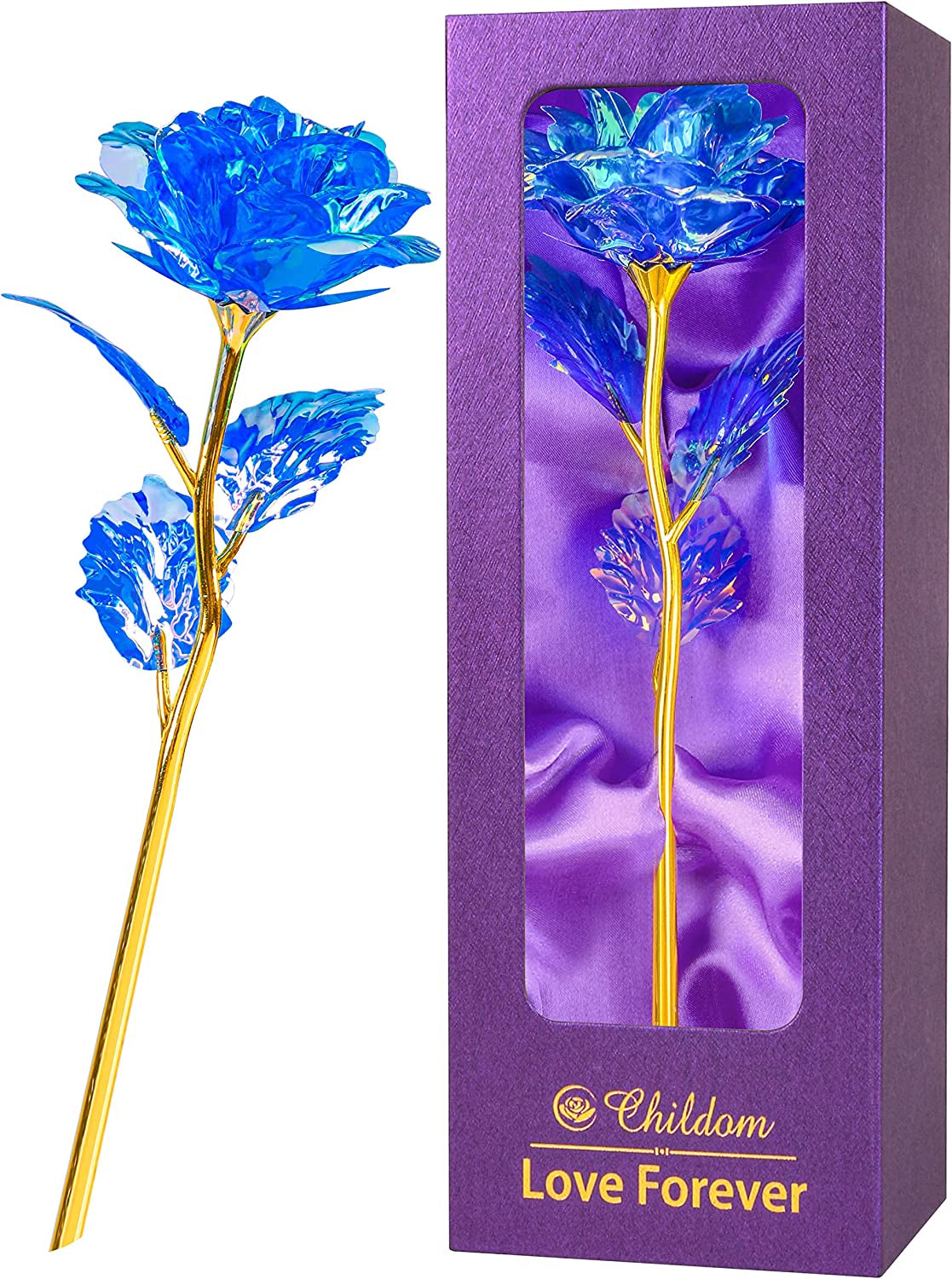 Childom Birthday Gifts for Women,Christmas Rose Gifts for Her Mom,Red Rose with Love Stand for Wife,Sweet Artificial Flower for Grandma,Women,Christmas,Birthday,Anniversary,Valentines,Mothers Day