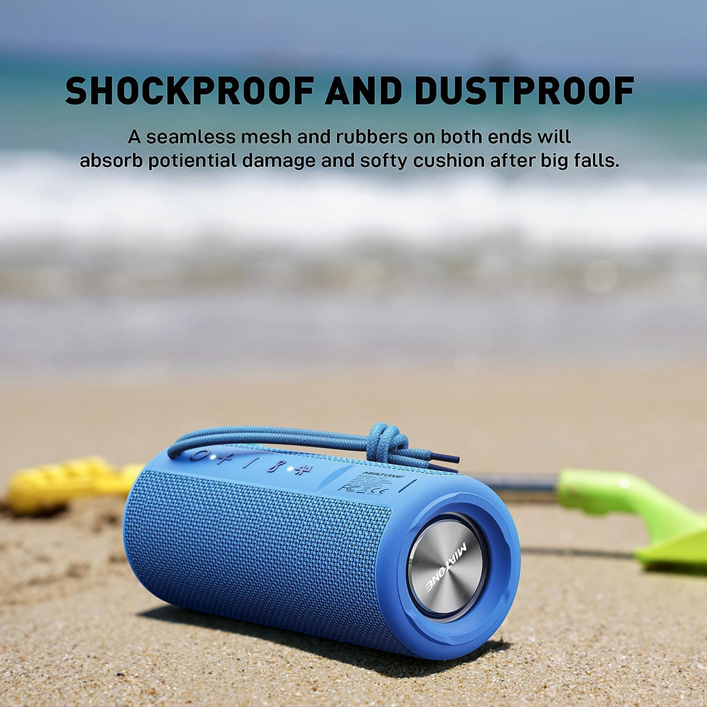 MIATONE Boombox Outdoor Portable Bluetooth Speakers Wireless Speaker Waterproof - Blue