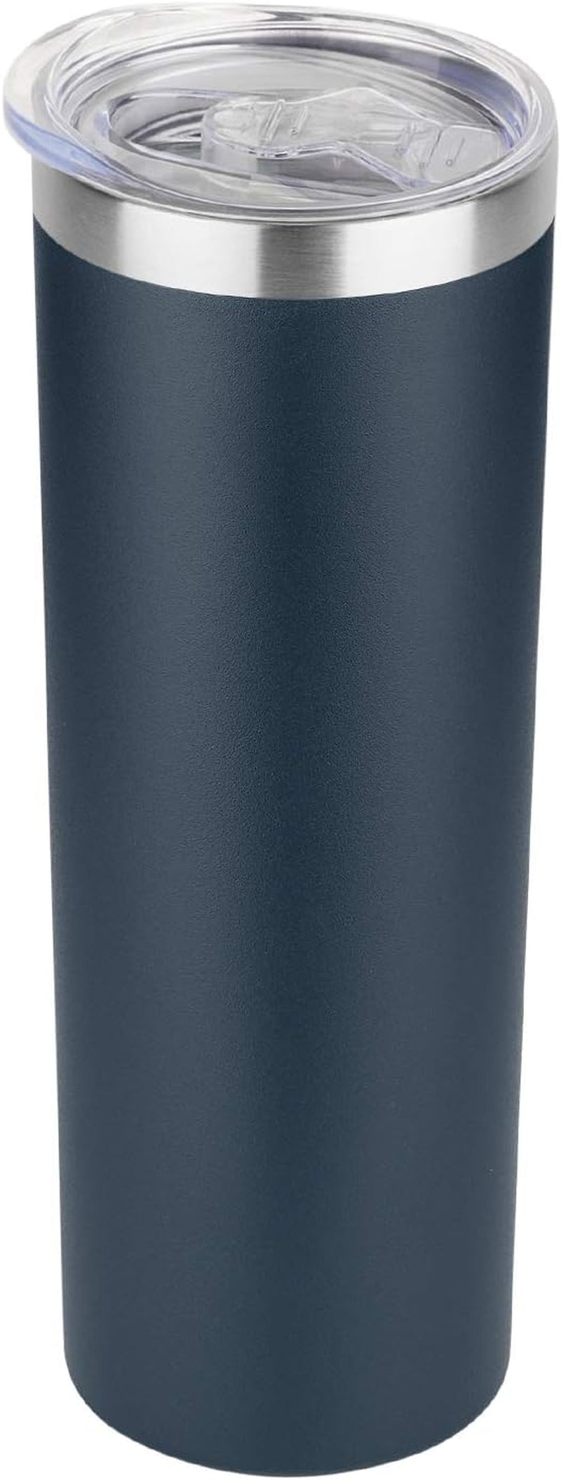 HASLE OUTFITTERS 20 Oz Skinny Tumblers Bulk Set, Stainless Steel Insulated Slim Tumblers with Lids Travel Water Cups(Stainless Steel, 8)
