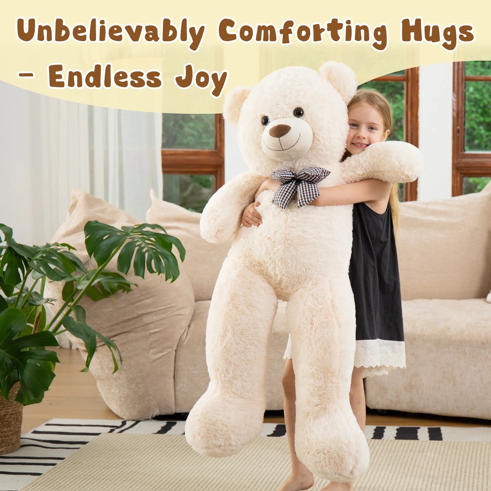Giant Teddy Bear 4Ft Stuffed Animal Soft Big Stuffed Bear Plush Toy