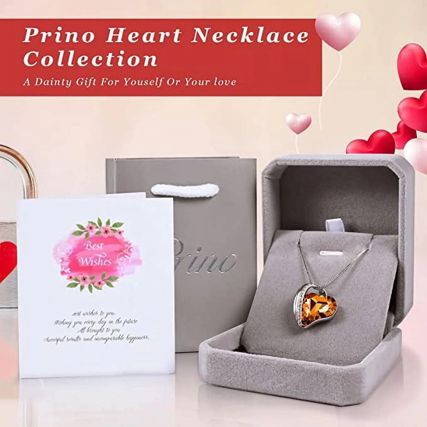 Birthstone Necklaces for Women with Heart Pendant,Birthday Gifts for Women,Birthday Anniversary Gifts for Mom Wife Girlfriend Friend Sister,Mother'S Day Necklace