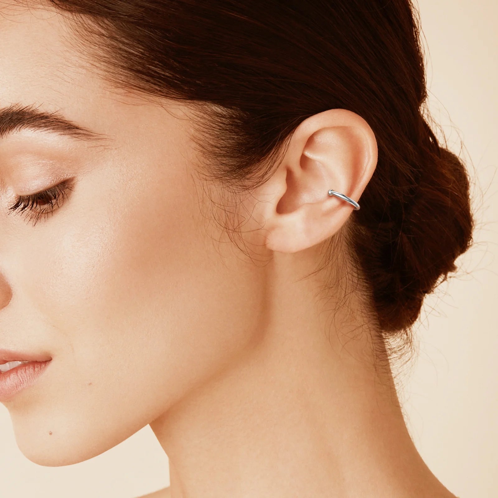 925 Sterling Silver Huggie Ear Cuff Earrings for Women 14K White Gold Plated Earring Cuff Small Hoop Earrings Jewelry Gift