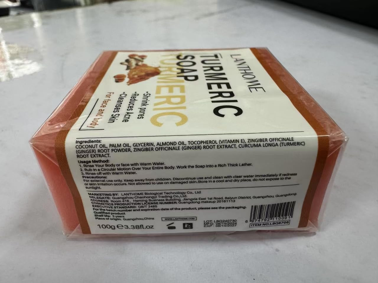 2Pcs Turmeric Soap Face Even Skin Tone, Moisturizing & Nourishing Natural Ingredients.