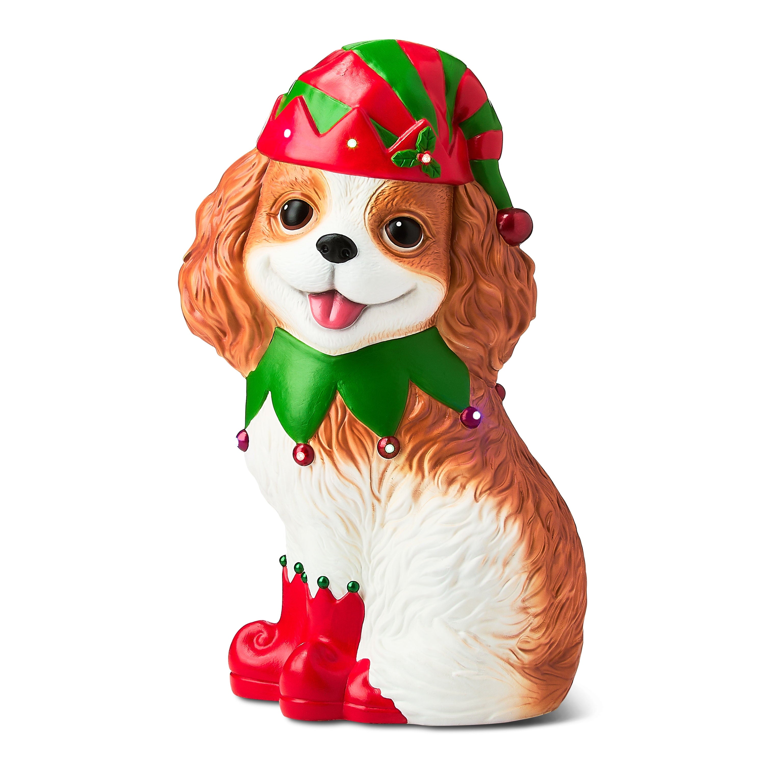 Lighted Blow Mold Dog Outdoor Christmas Decoration, Multicolor, 26", by