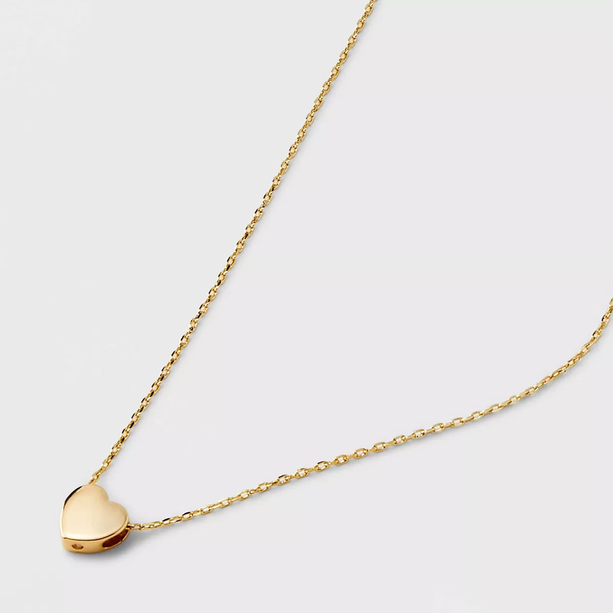 Valentine'S Day 14K Gold Plated Heart Slider Pendant Necklace - a New Day™ Gold: Nickel-Free, Lobster Clasp