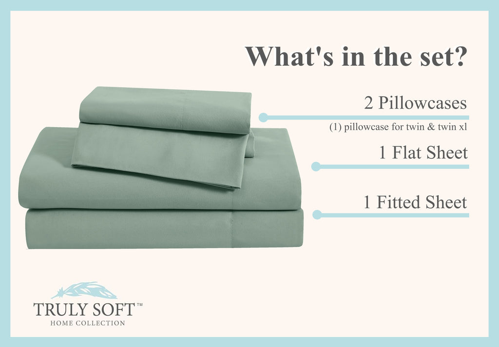 Everyday Solid Microfiber 100% Microfiber Polyester Deep Pocket White 3-Piece Twin, All Season, Adult Size, OEKO-TEX Certified