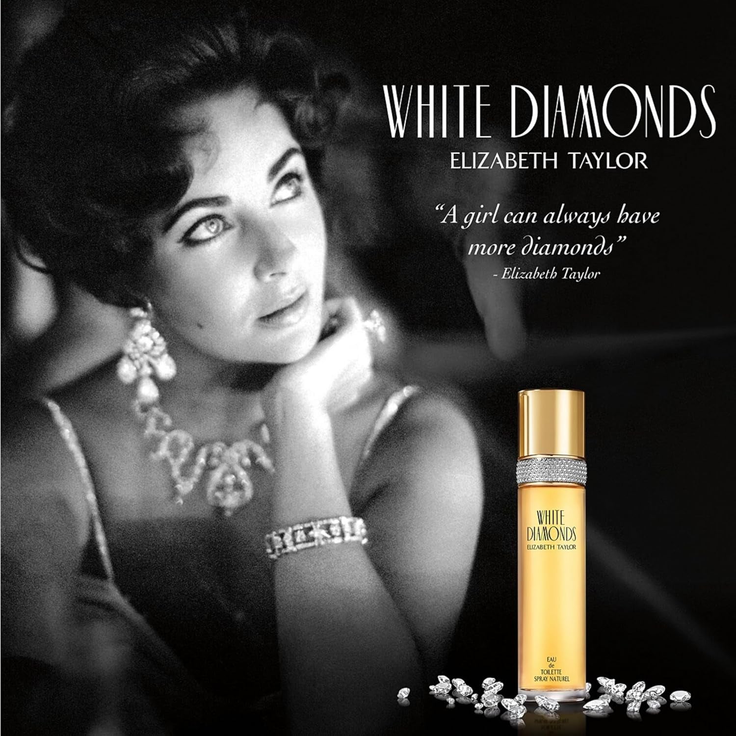 Elizabeth Taylor White Diamonds Women'S Perfume, Long-Lasting Floral Fragrance, Eau De Toilette EDT Spray, Gift for Her, 3.3 Fl Oz