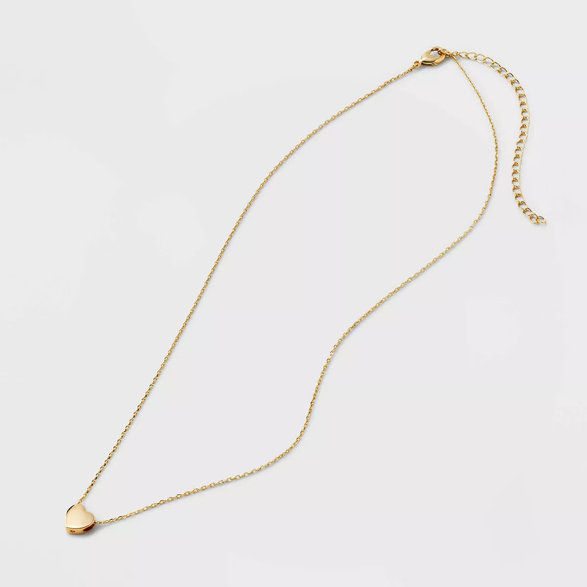 Valentine'S Day 14K Gold Plated Heart Slider Pendant Necklace - a New Day™ Gold: Nickel-Free, Lobster Clasp