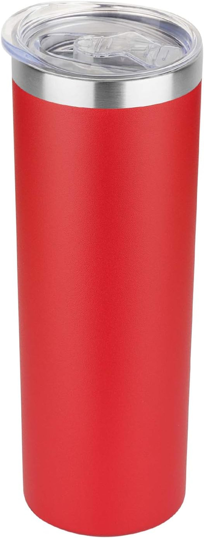 HASLE OUTFITTERS 20 Oz Skinny Tumblers Bulk Set, Stainless Steel Insulated Slim Tumblers with Lids Travel Water Cups(Stainless Steel, 8)