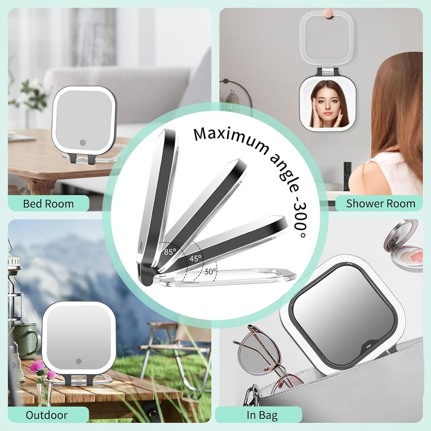 FASCINATE Magnifying Makeup Mirror + Desk Mirrorr