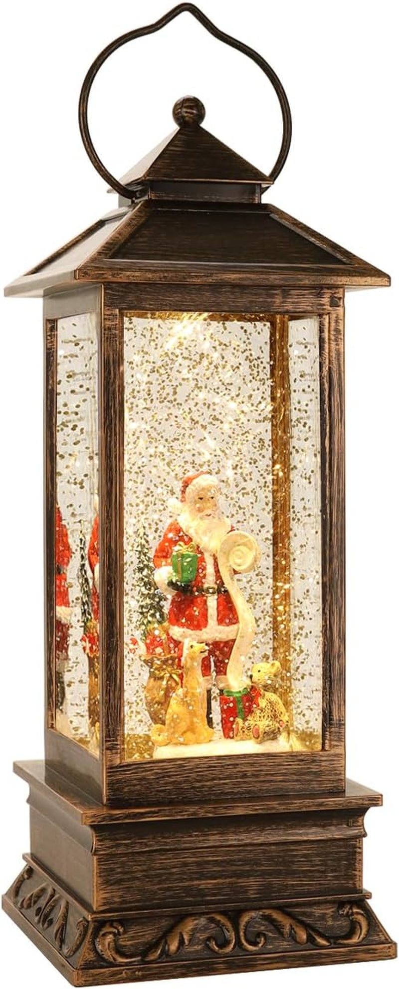 Snow Globe Christmas Decorations Musical Snow Globe Lantern, Christmas Table Lantern Caroler Lighted Water Lanterns USB & Battery Operated, Christma Decor Indoor and Xmas Gifts