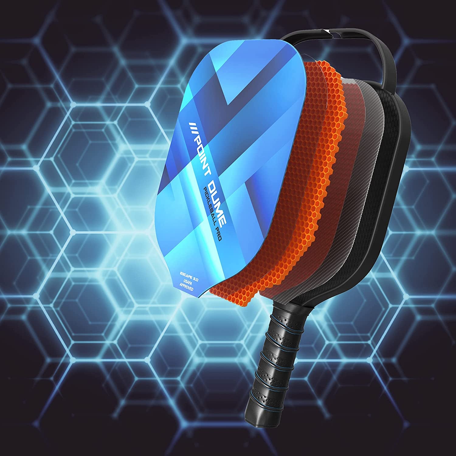 Point Dume Pickleball Paddles Set of 2 Pickle Ball Paddles Carbon Fiber Pickleball Paddles Cute Pickleball Paddle Set Premium Graphite Carbon Toray 700 4 Pickleball Balls Carry Case USAPA Approved