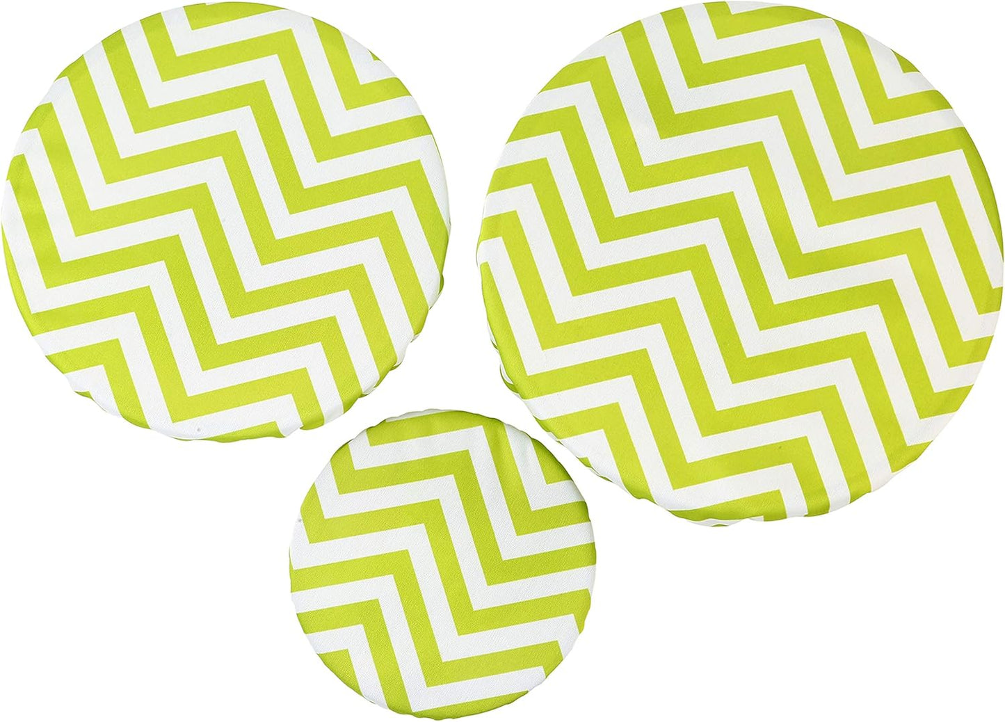 Wegreeco Elastic Reusable Bowl Covers for Bread Proofing, Fabric Cloth Sourdough Bowl Covers for Proofing - Set of 3, Chevron Green