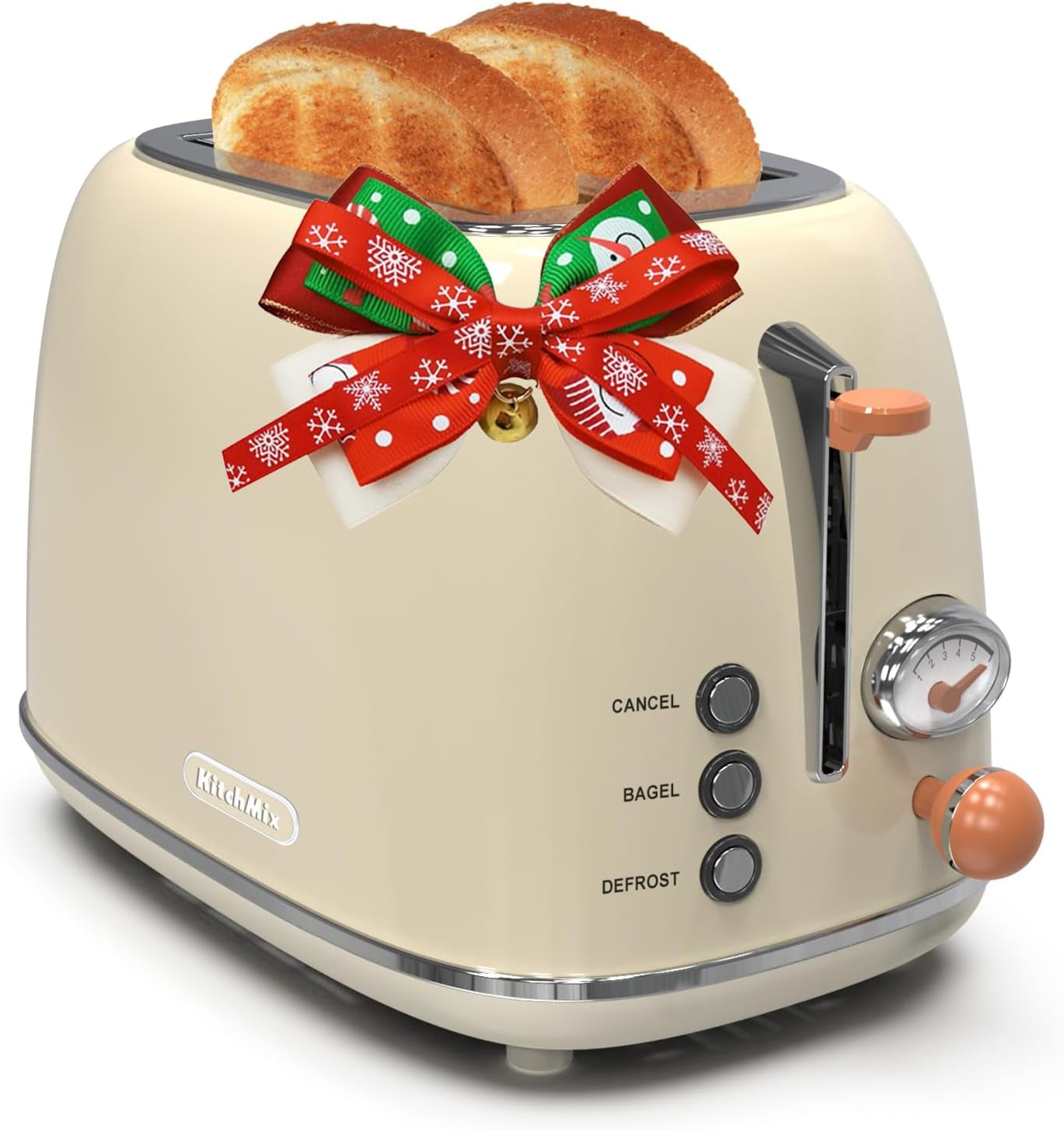 Toaster 2 Slice,Retro Stainless Steel Toaster with 6 Settings, 1.5 in Extra Wide Slots, Bagel/Defrost/Cancel Function, Removable Crumb Tray (Baby Pink)