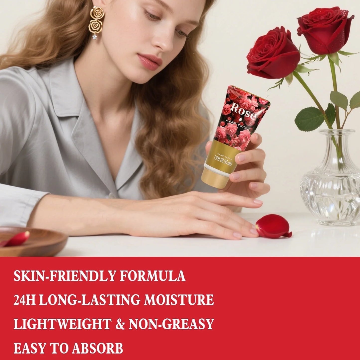 Gift Sets for Women, 8 Pcs Christmas Luxury Rose Birthday Holiday Gift Baskets for Her