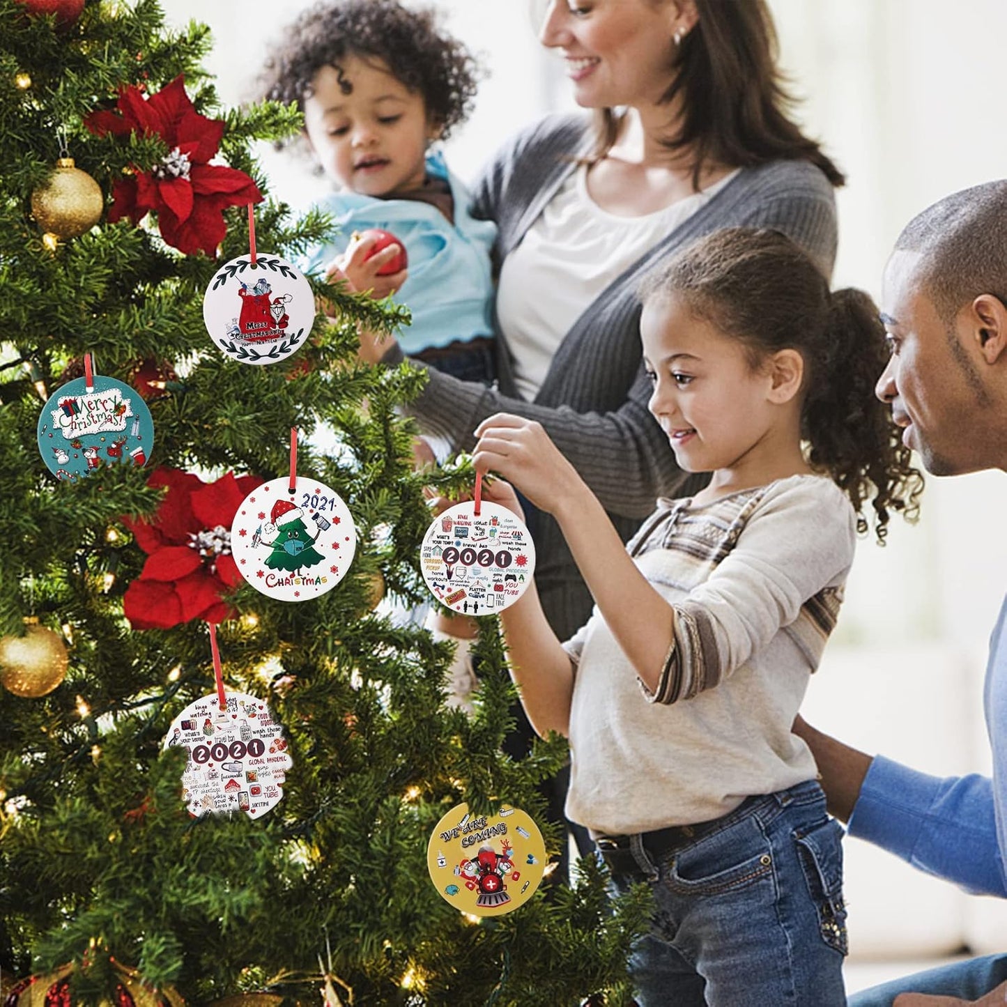 2021 Christmas Ornaments, Meaningful Christmas Tree Hanging Decorations Pandemic Commemorative Ornament Gift for Xmas