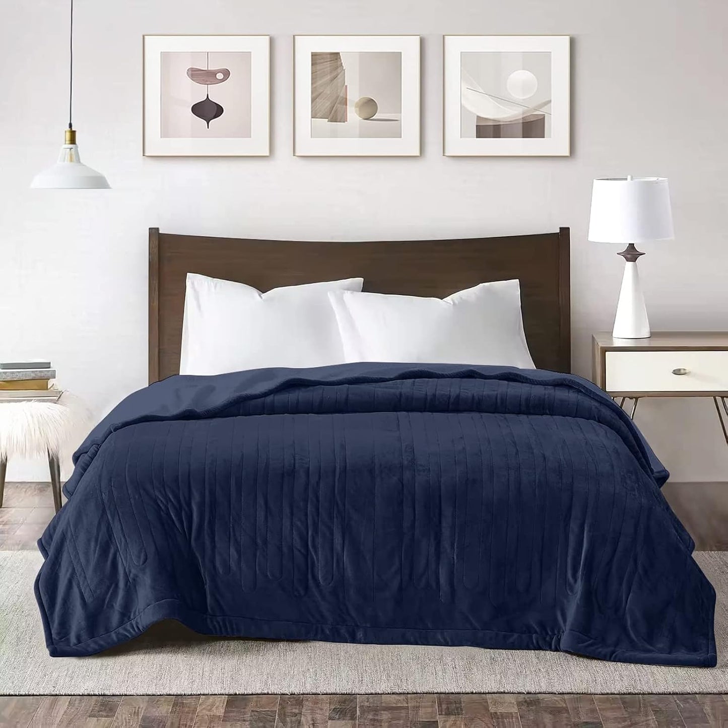 SUNVIVI Heated Blanket King Size, Heating Electric Throw Blanket Dual Control, 10 Heat Settings, 12 Hours Auto Off, Machine Washable, ETL Certified, Overheating Protection, Grey