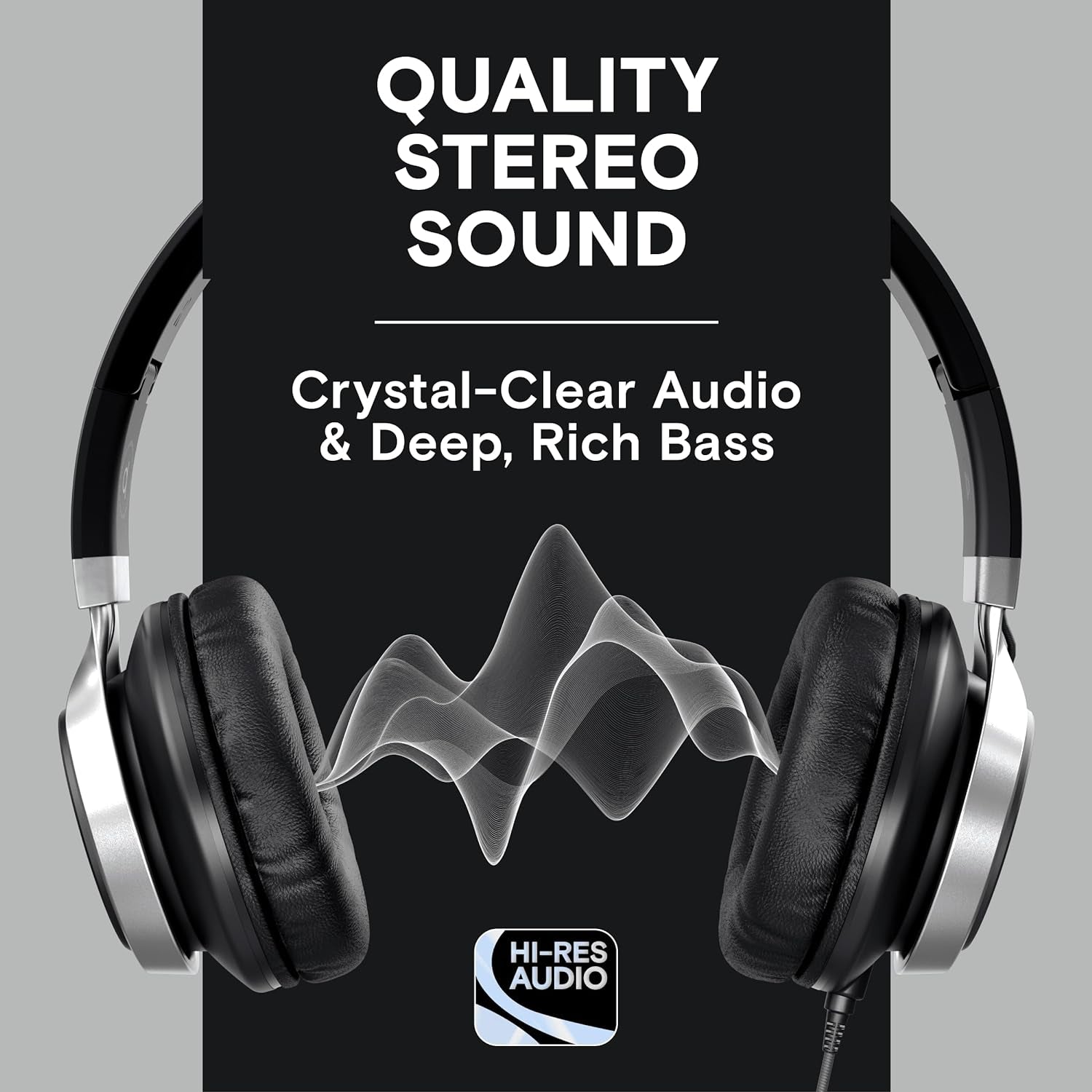 ARTIX CL750 Wired Headphones with Mic & Volume Control — Noise Isolating On-Ear Headphones for Computer and Laptop Wired, Plug in Corded Headphone over Ear with Wire (Foldable, Aux Jack 3.5Mm)