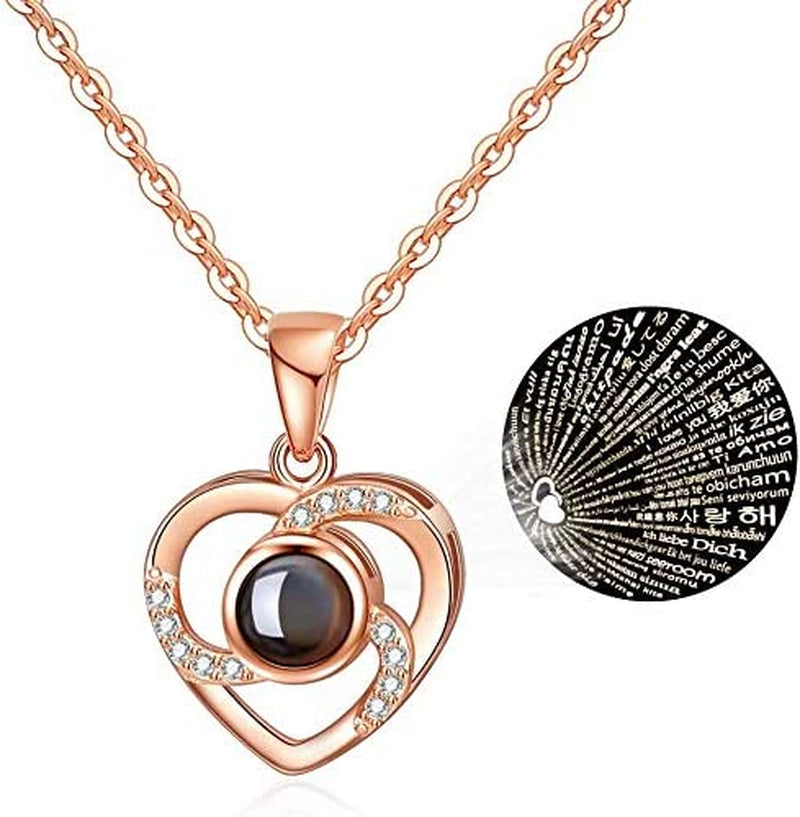 Real Preserved Red Rose - Eternal Rose Gift Box with Rose Necklace, Handmade Fresh Rose Gift for Her on Birthday,Christmas,Mother'S Day,Valentine'S Day (Red)