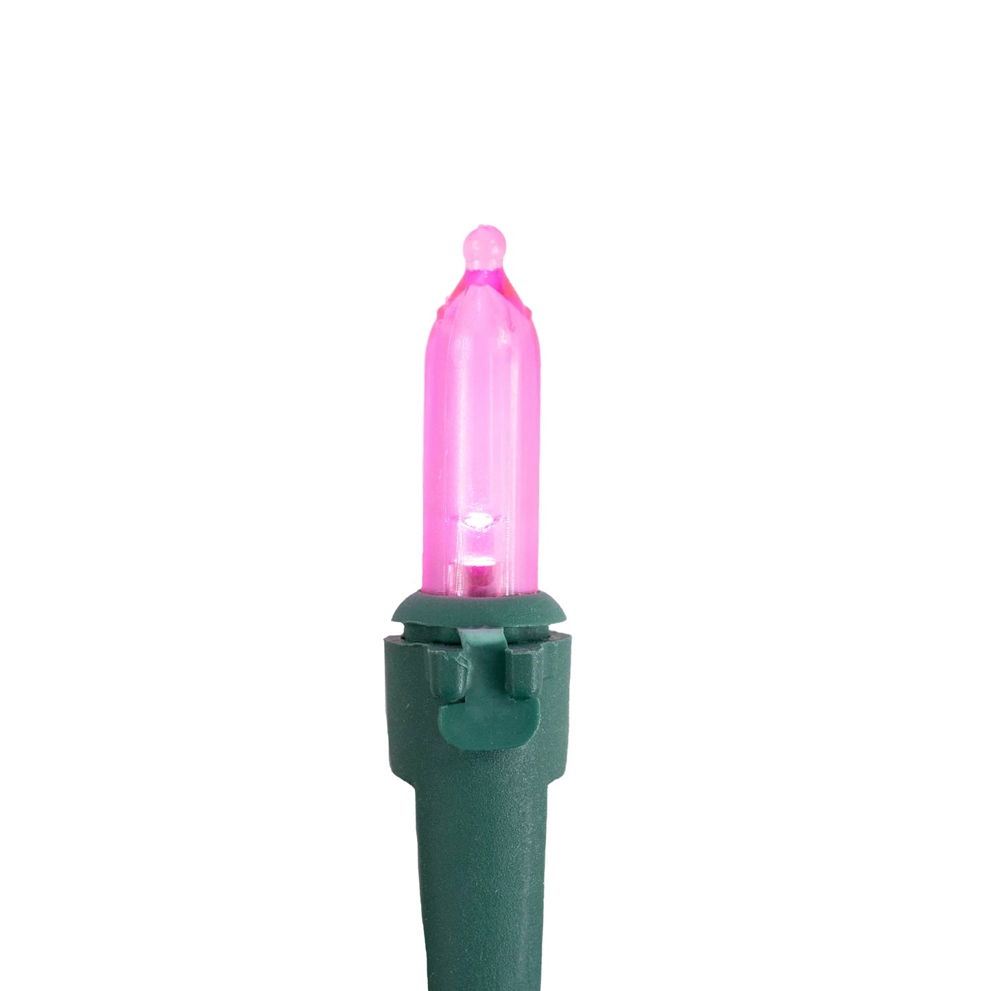 LED Mini Christmas Lights - Pink - 16.25' Green Wire - 50Ct