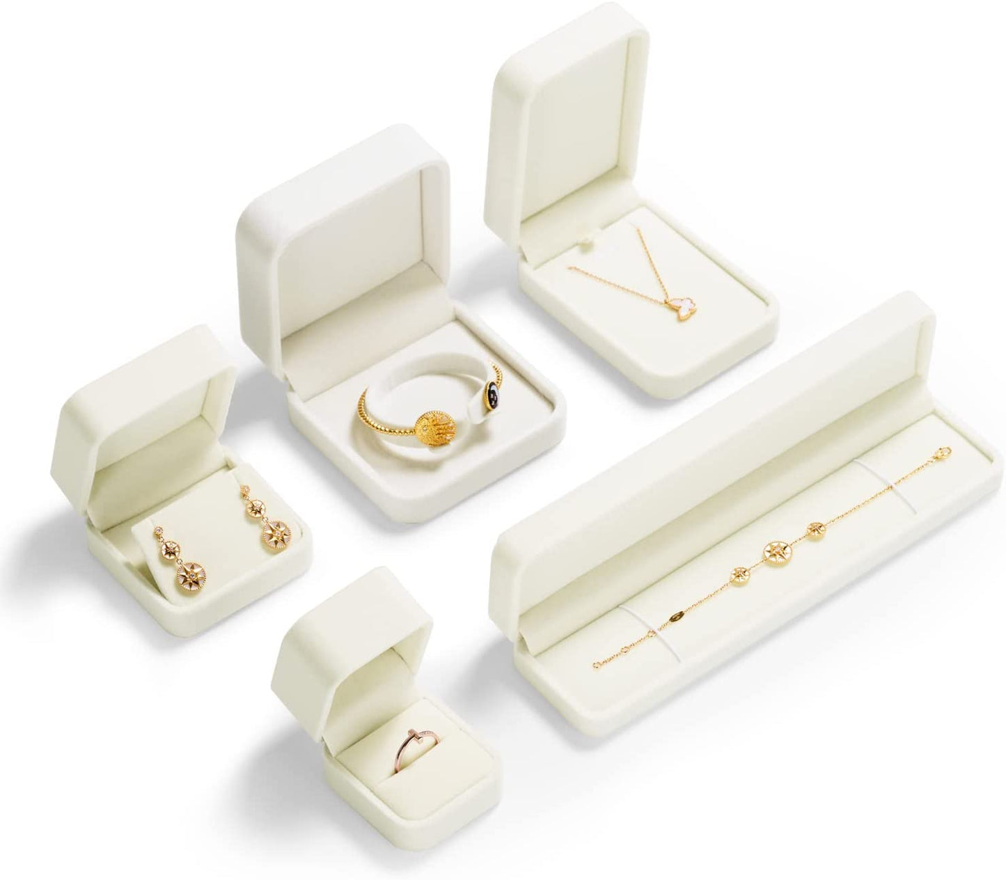 Oirlv Velvet Earring Gift Box Wedding Valentine'S Day White Earrings Stud Case