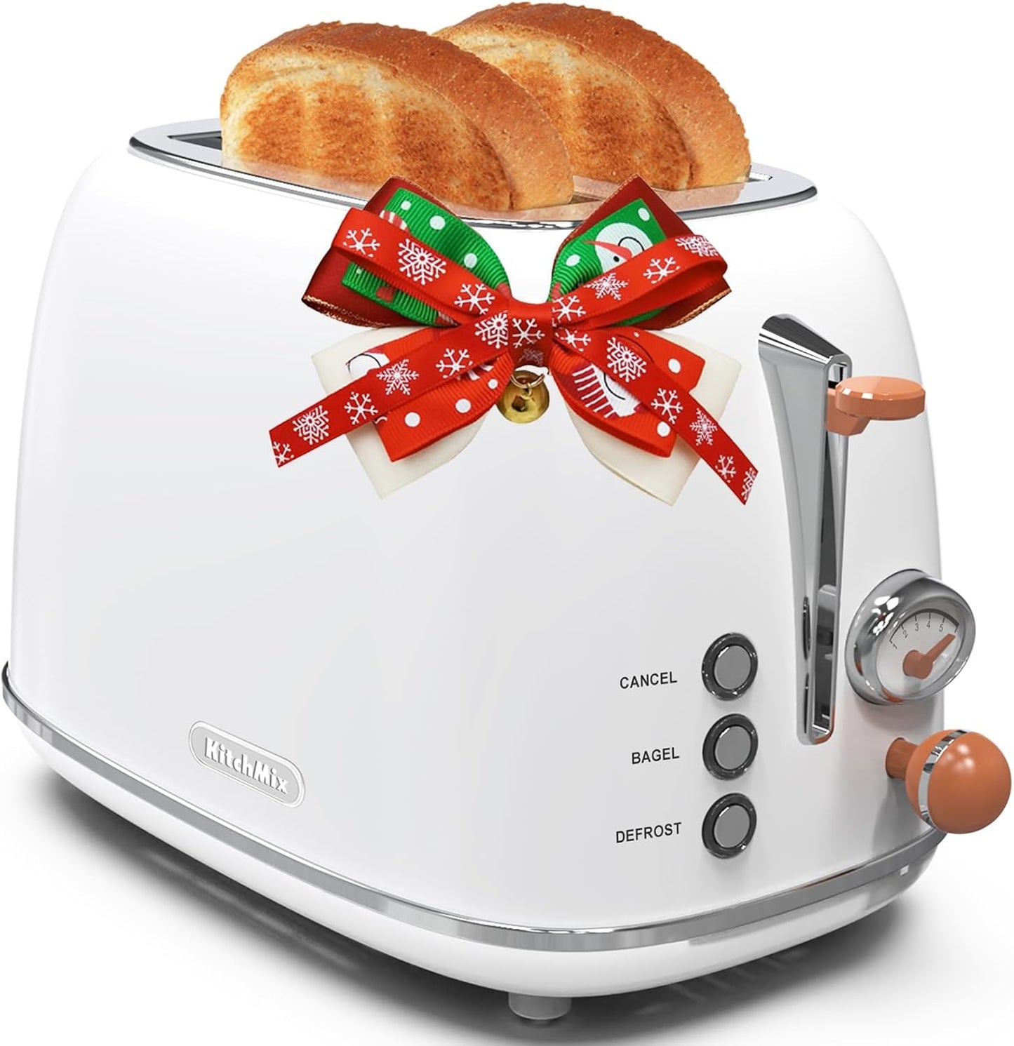 Toaster 2 Slice,Retro Stainless Steel Toaster with 6 Settings, 1.5 in Extra Wide Slots, Bagel/Defrost/Cancel Function, Removable Crumb Tray (Baby Pink)