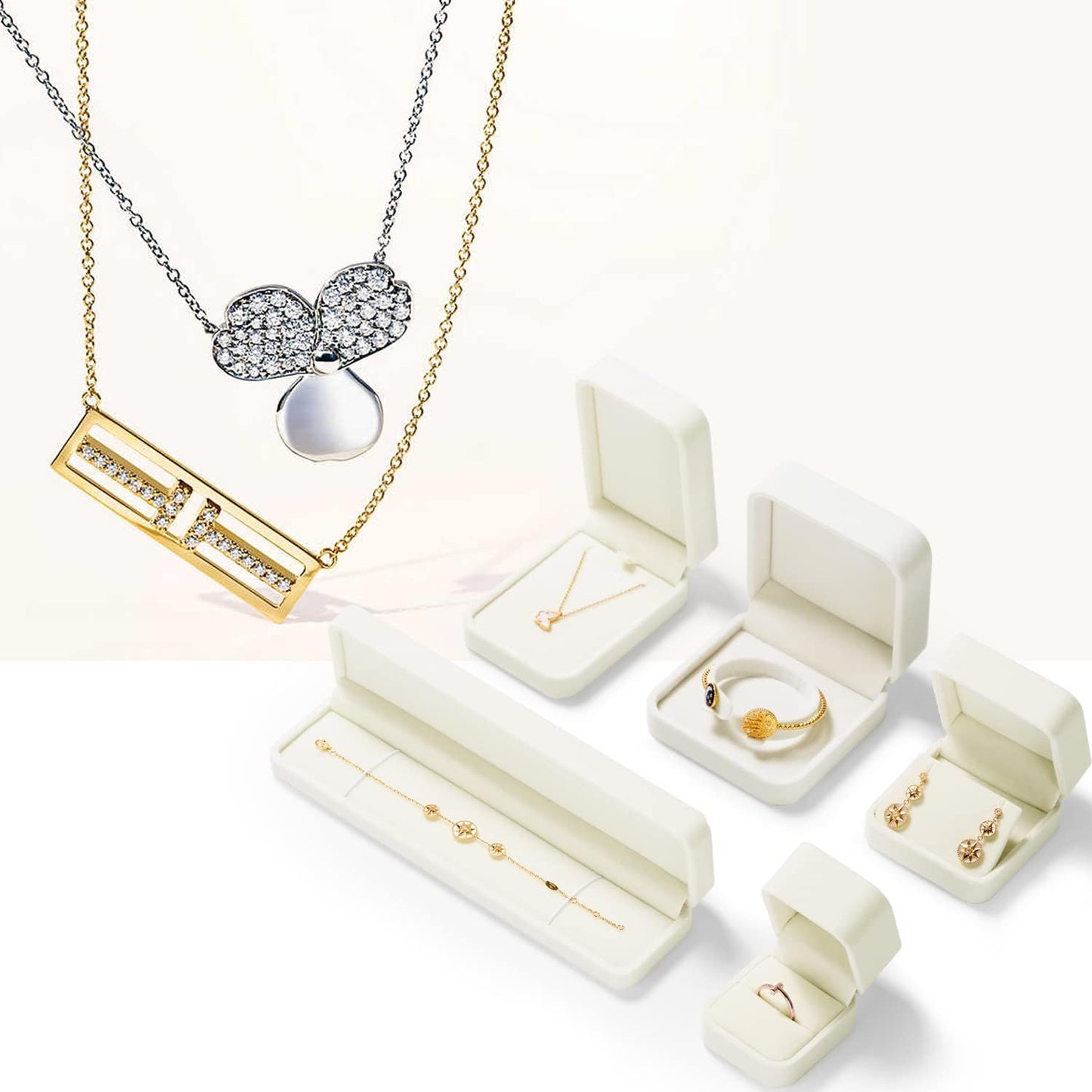 Oirlv Velvet Earring Gift Box Wedding Valentine'S Day White Earrings Stud Case