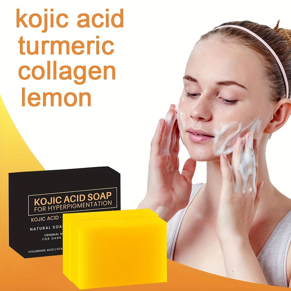Kojic Acid Handmade Soap, Bath Soap, 2-Pack, Deep Cleansing, Brightening, Improves Roughness, Facial Cleansing, Oil Control,, Essential Oil Soap