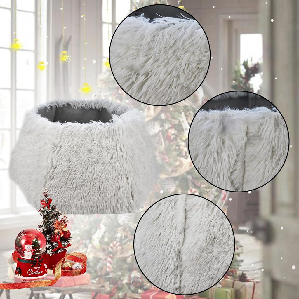 SHENG HONG 22 Inch Christmas Tree Collar Christmas Tree Skirts Tree Ring Christmas Decorations for Party Holiday Home Decoration