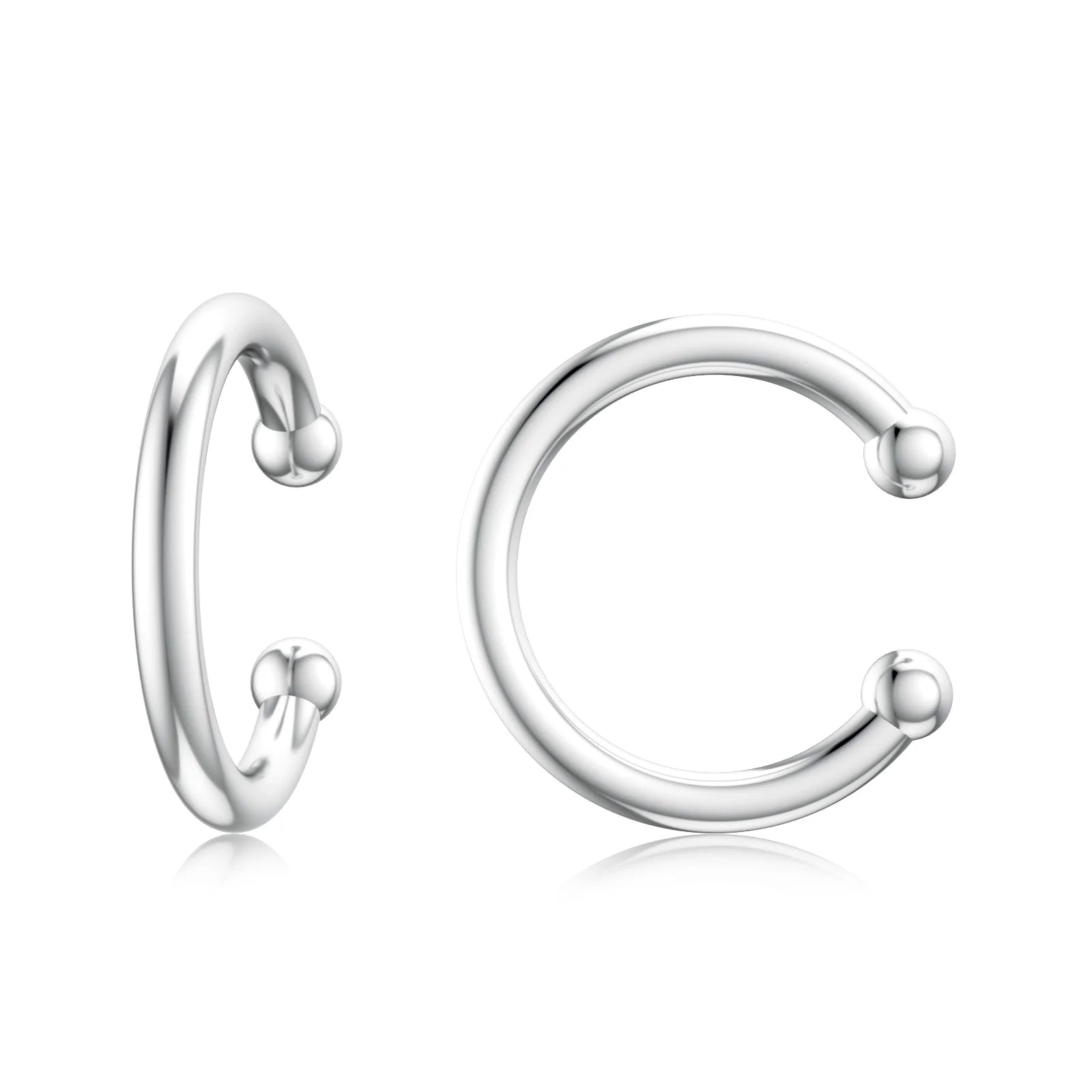 925 Sterling Silver Huggie Ear Cuff Earrings for Women 14K White Gold Plated Earring Cuff Small Hoop Earrings Jewelry Gift