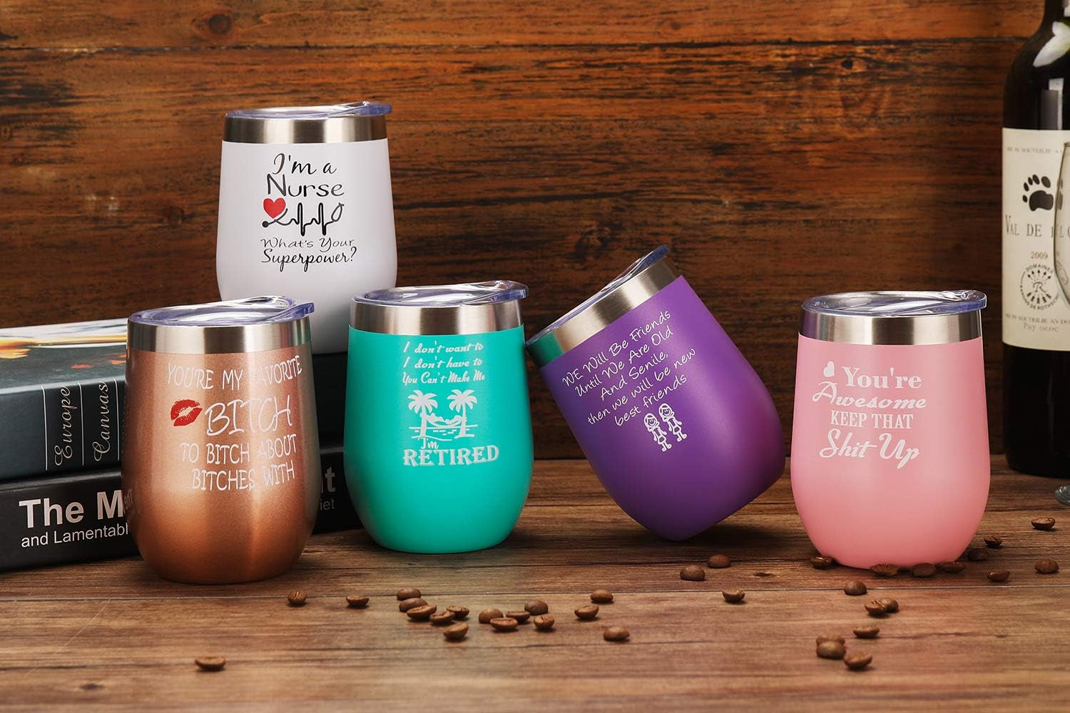 I'M a Nurse What'S Your Superpower Wine Tumbler,Funny Nurse Gifts,Nurses Week,Graduation,Birthday Gift for RN,ER Nurse,New Nurse Christmas Gifts 12 Oz White