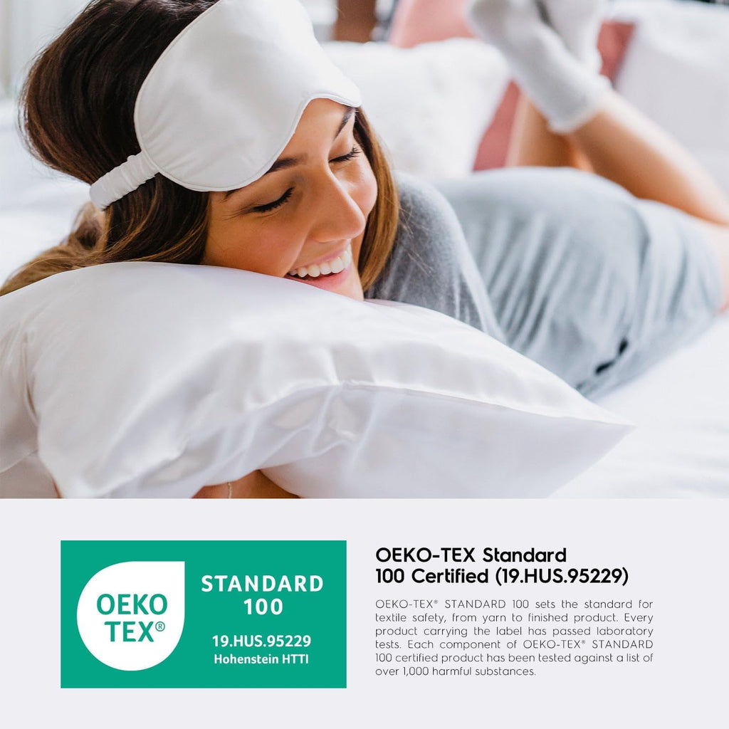 Tafts Pillow Cases - 22Mm 100% Pure Mulberry 6A Silk Pillowcase for Hair & Skin with Zipper Closure, Cooling, Natural, Organic, Double Sided Silk Pillow Case (Midnight Black, Queen 20X30 1Pc)