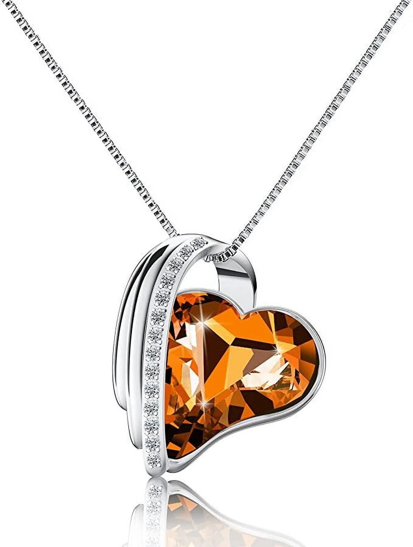 Birthstone Necklaces for Women with Heart Pendant,Birthday Gifts for Women,Birthday Anniversary Gifts for Mom Wife Girlfriend Friend Sister,Mother'S Day Necklace