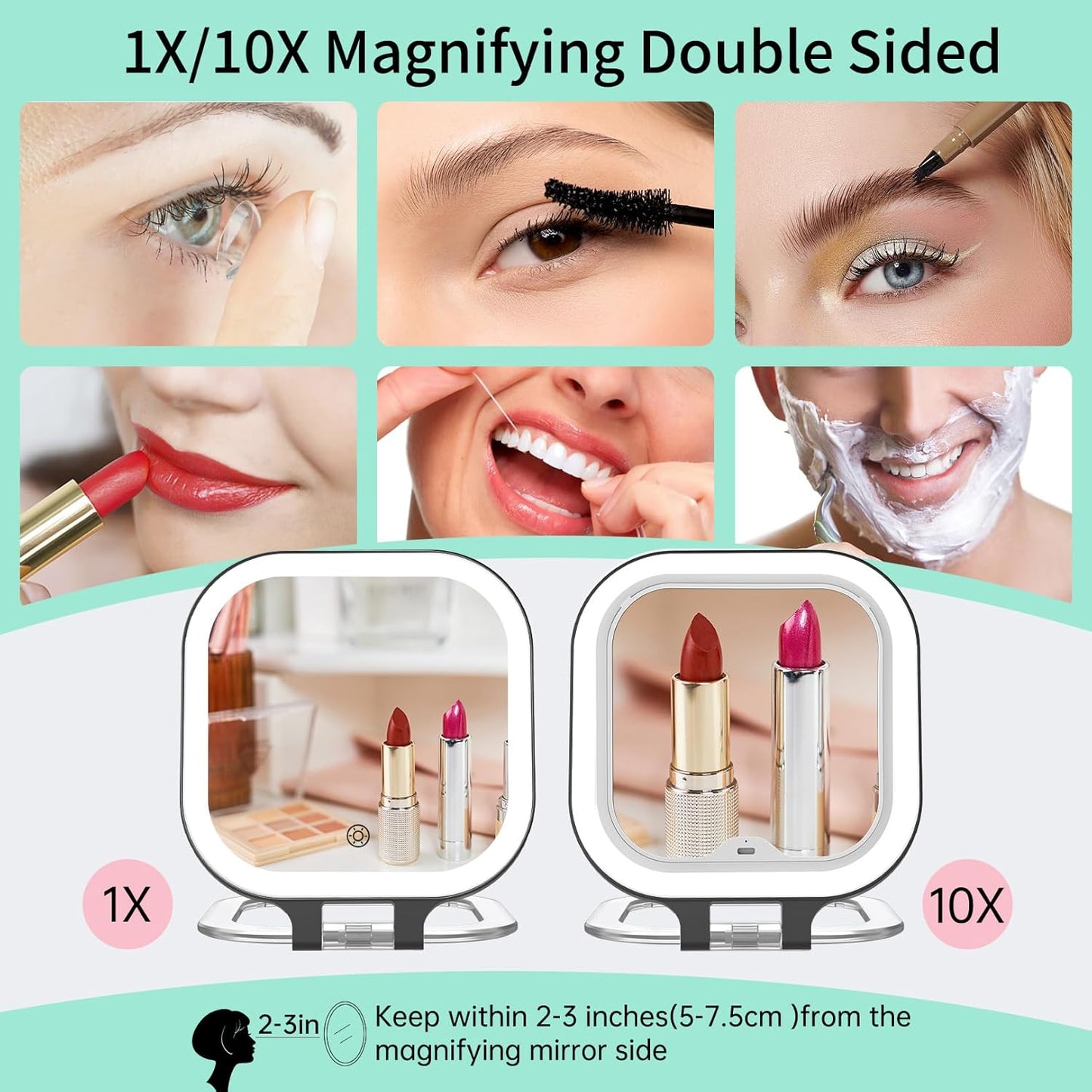 FASCINATE Magnifying Makeup Mirror + Desk Mirrorr