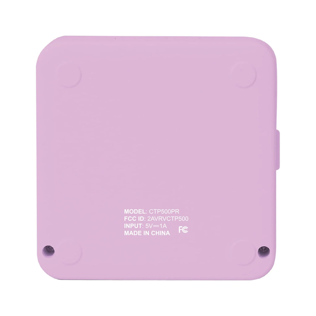 CTP500 Bluetooth Mini Portable Inkless Thermal Printer & Label Maker + Paper, Android & Ios (Purple)