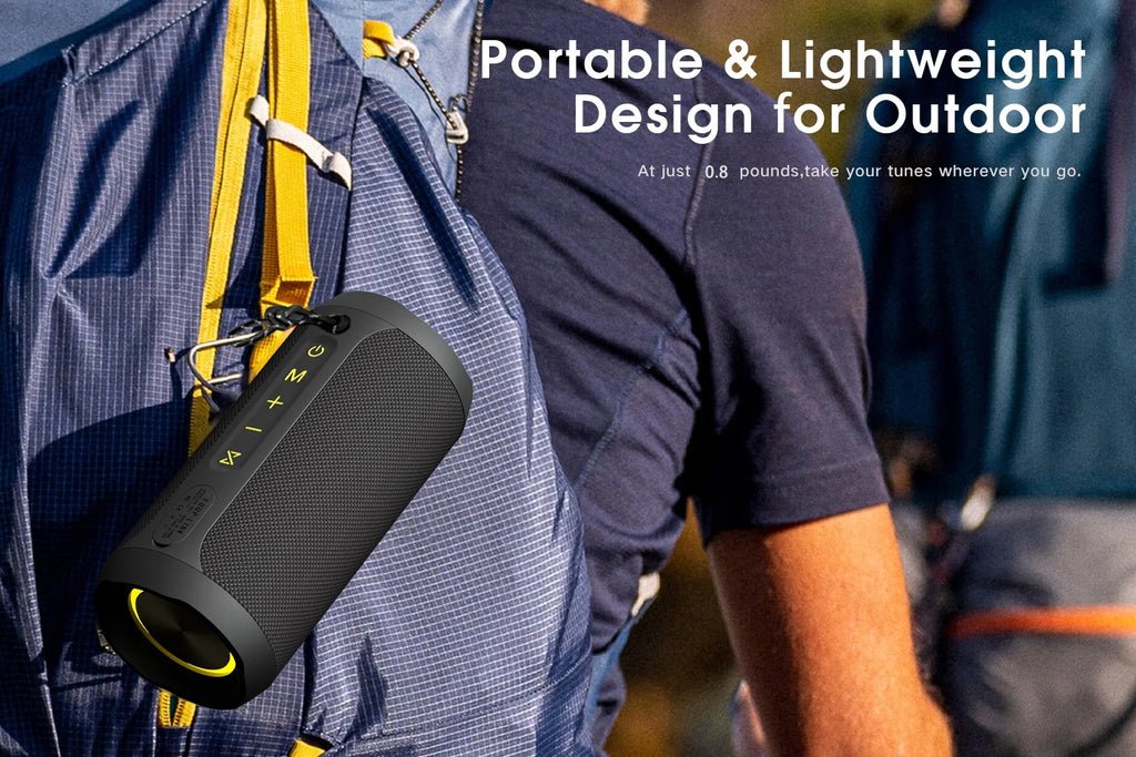 M6PRO Bluetooth Portable Speaker, Outdoor Speakers, Black, 1 Pack