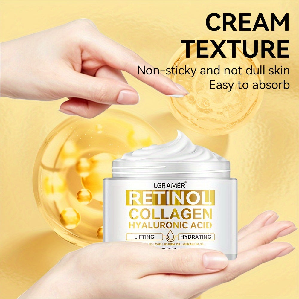 Retinol Collagen Skincare Set Facial NeckChest Moisturizing Firming Cream Bar Rich in Hyaluronic AcidVitamin for All Skin Types