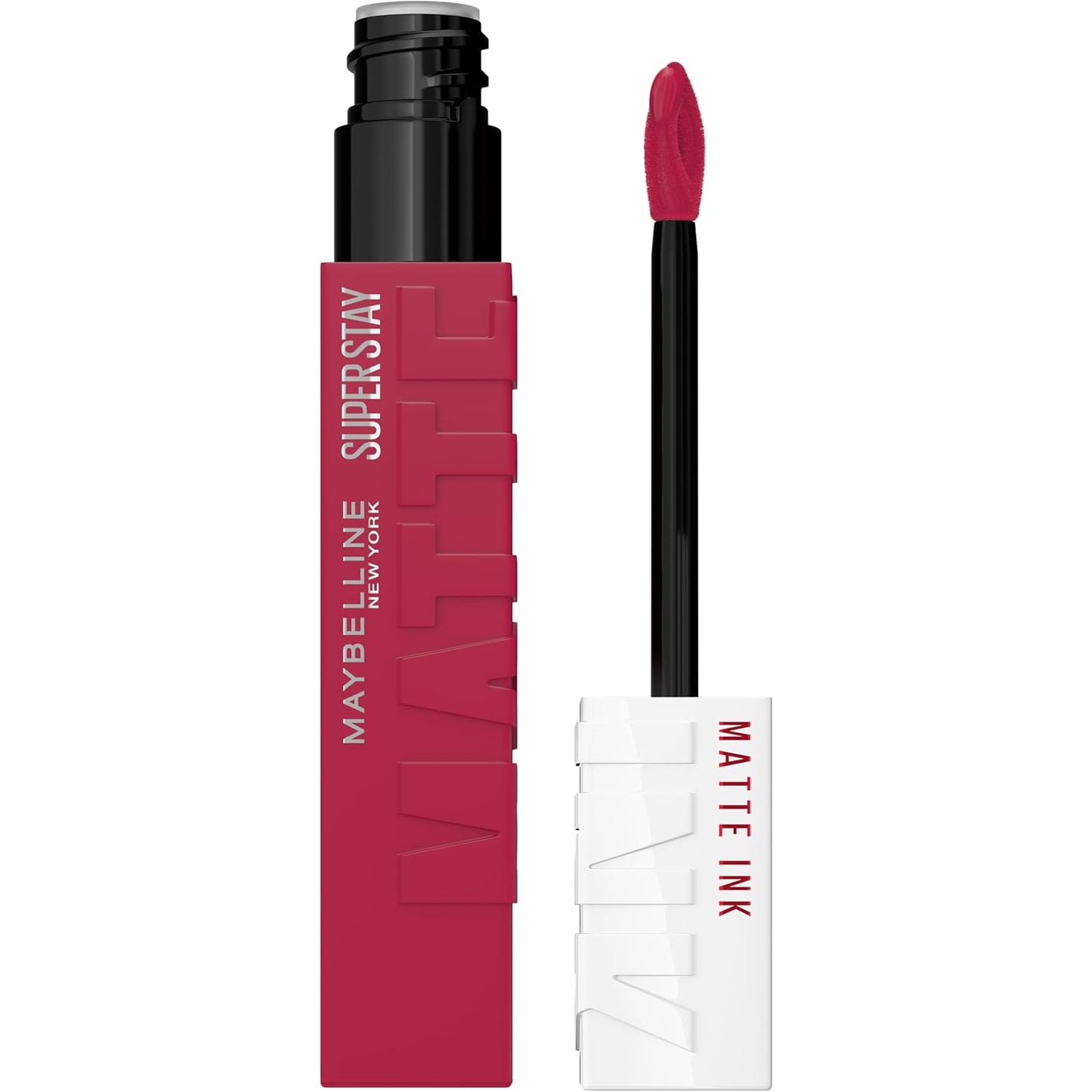 Maybelline Super Stay Matte Ink Liquid Lipstick Makeup, Long Lasting High Impact Color, up to 16H Wear, Exhilarator, Ruby Red, 1 Count, Packaging May Vary