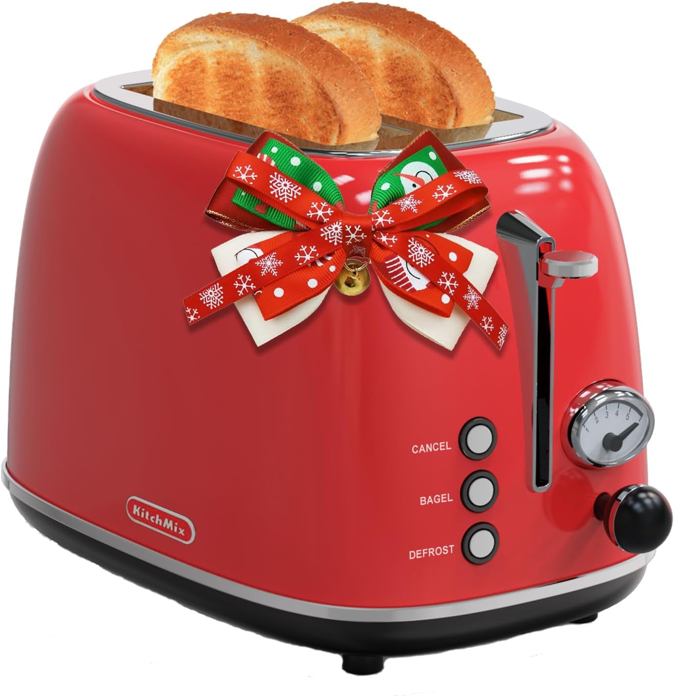 Toaster 2 Slice,Retro Stainless Steel Toaster with 6 Settings, 1.5 in Extra Wide Slots, Bagel/Defrost/Cancel Function, Removable Crumb Tray (Baby Pink)