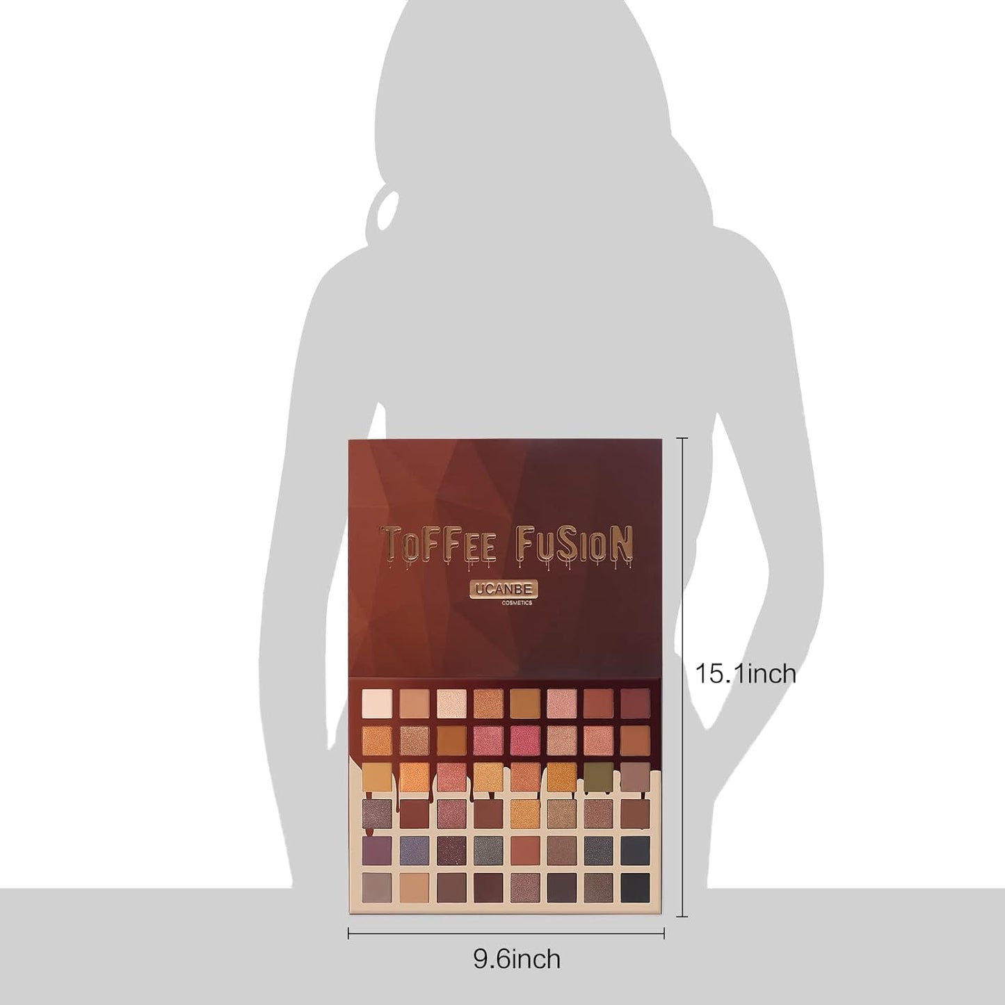 UCANBE Toffee Fusion Nude Eyeshadow Palette, 48 Neutral Shades Naked Eye Shadow Makeup Pallet, High Pigmented Matte Glitter Shimmer Make up Kit for Women Girls