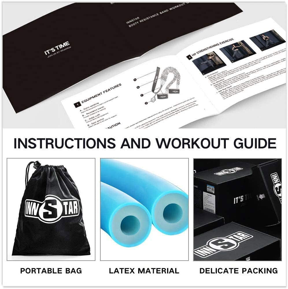 INNSTAR Ankle Resistance Bands, Ankle Bands for Working Out, Adjustable Butt Glutes Workout Equipment, Leg Resistance Bands for Women & Men Fitness Equipment