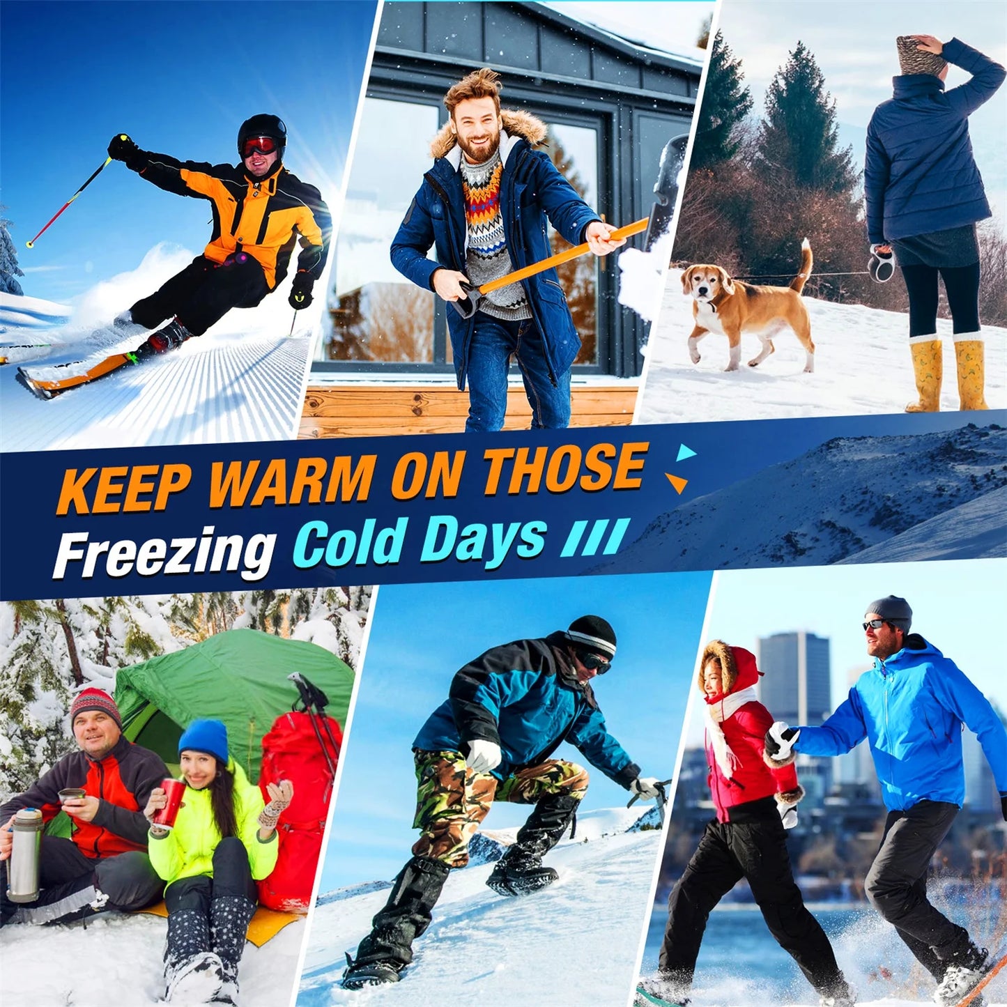 Rechargeable Electric Heated Socks for Men Women,4000Mah Battery Powered Unisex Warm Winter Heat Socks for Outdoor Riding Camping Hiking Motorcycle Skiing,Black ,M