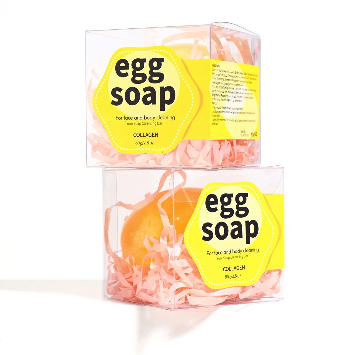 Customized Organic Egg Soap Collagen Soap for Facial and Body Whitening Yoni Wash Handmade Essential Oil Soap