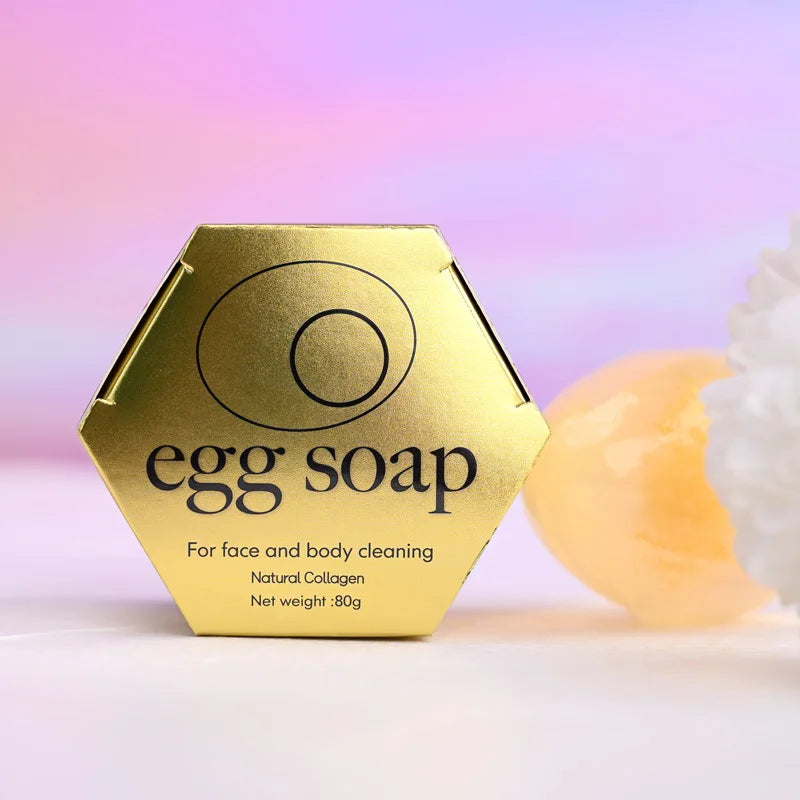 Private Label Natural Organic Collagen Egg Soap Handmade Anti-Acne Whitening Herbal Cleansing Face Bath Soap