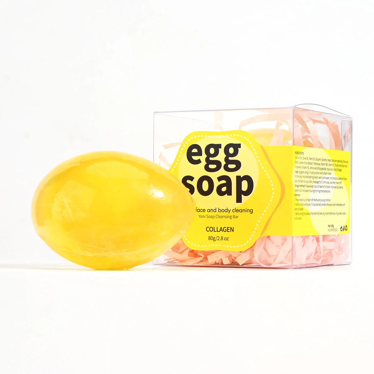 Customized Organic Egg Soap Collagen Soap for Facial and Body Whitening Yoni Wash Handmade Essential Oil Soap