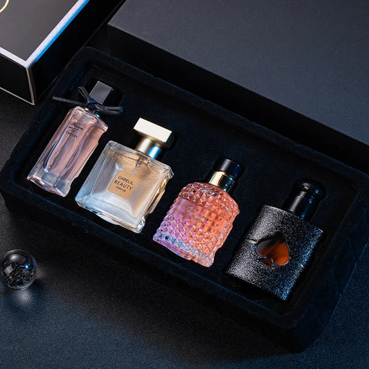 Hot Ladies Four-Piece High Quality Private Brand Perfume Set Durable Black O-Pium Miss Gabriel Brand Misted Parfum