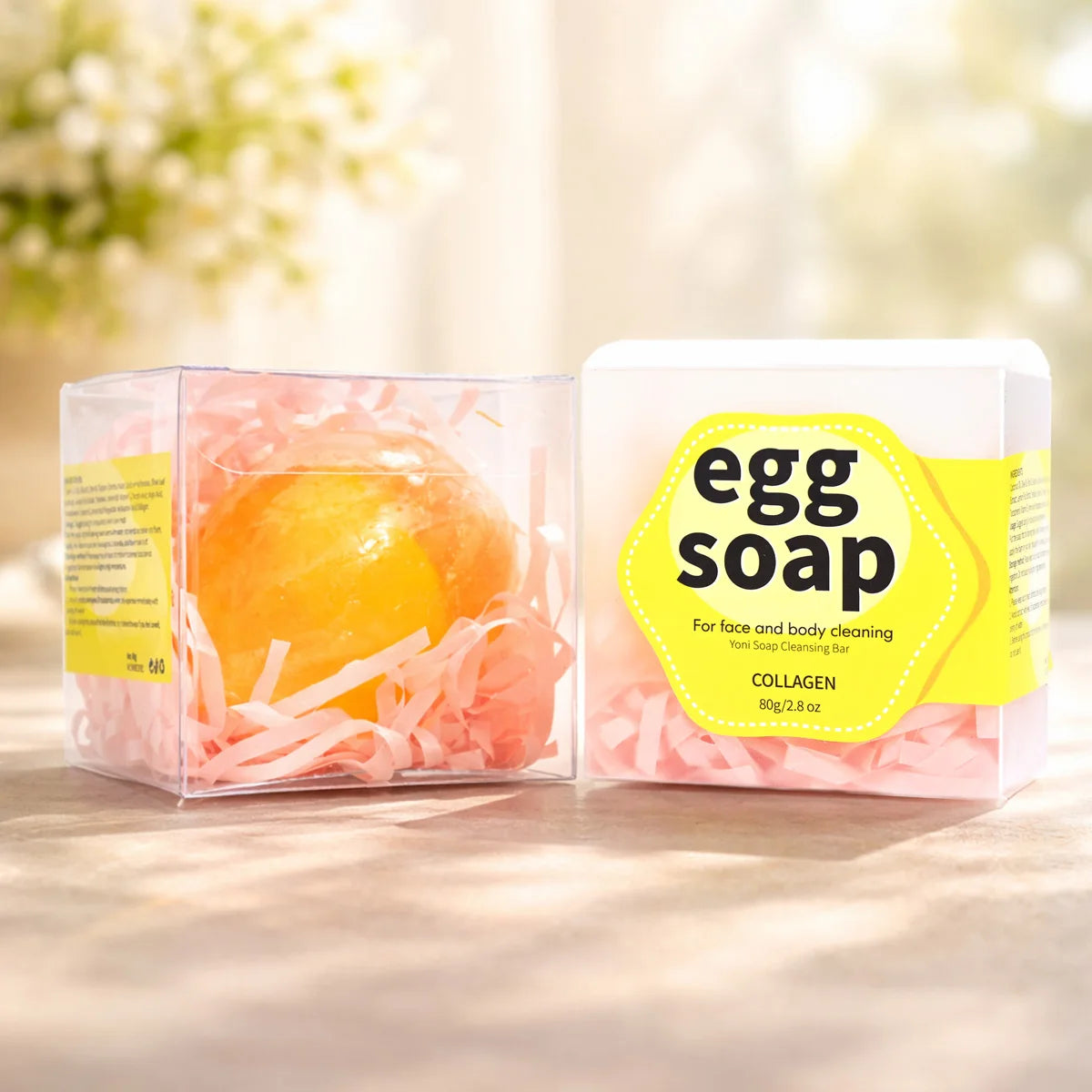 Customized Organic Egg Soap Collagen Soap for Facial and Body Whitening Yoni Wash Handmade Essential Oil Soap